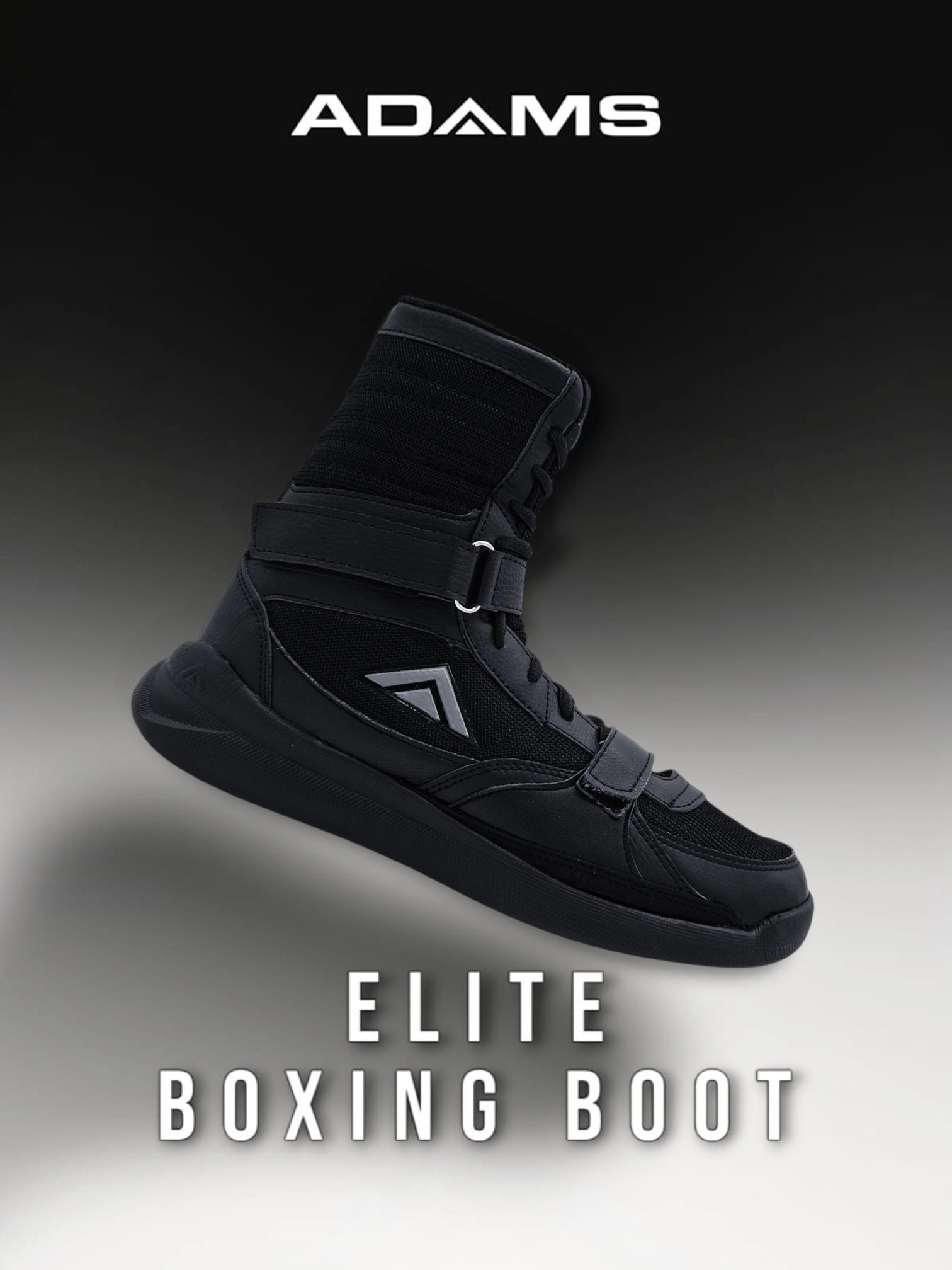 Adams Elite Boxing Boots – Blacked Out Edition - Sports Fusion Shop