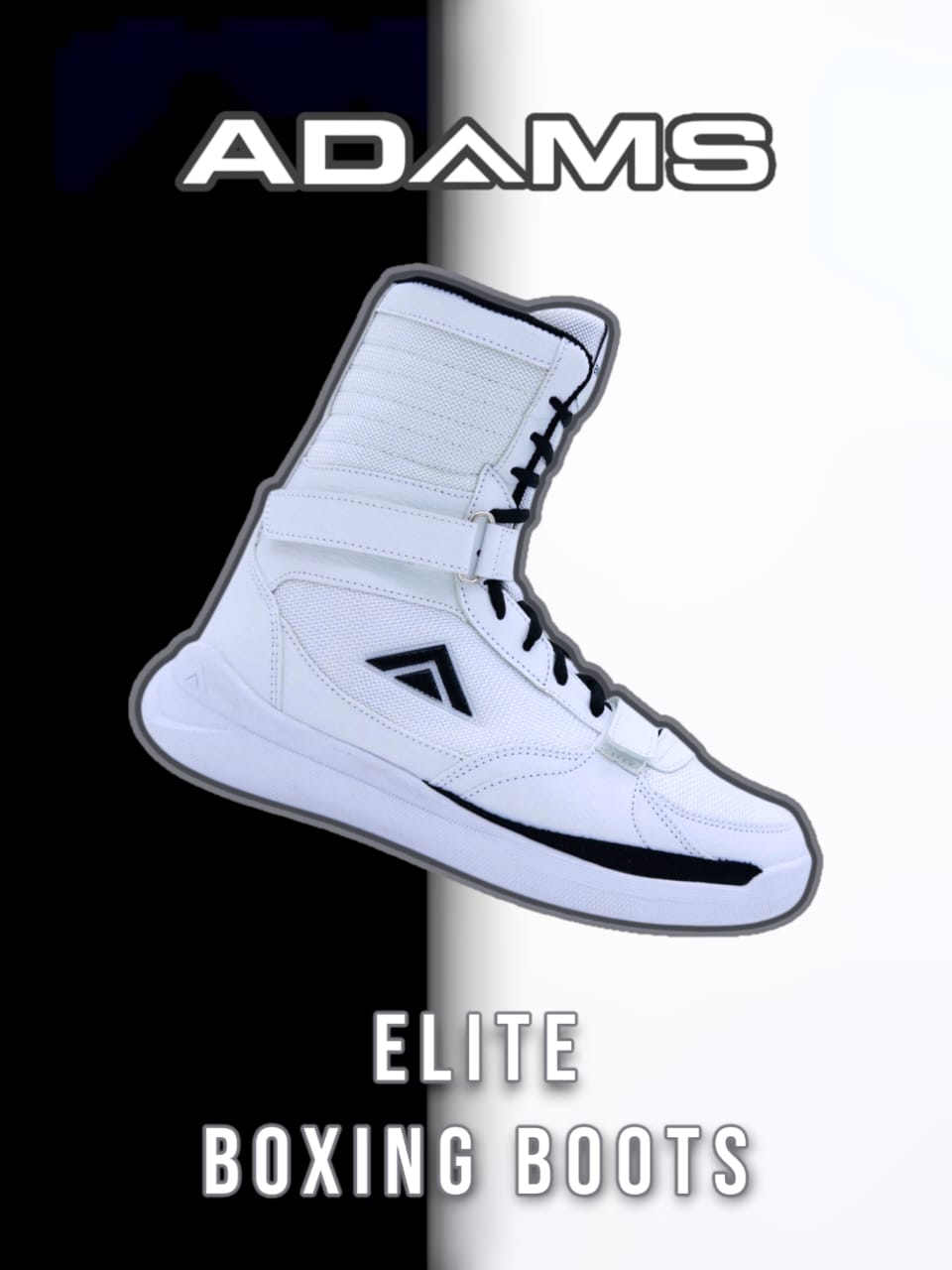 Adams Elite Boxing Boots – White Edition - Sports Fusion Shop