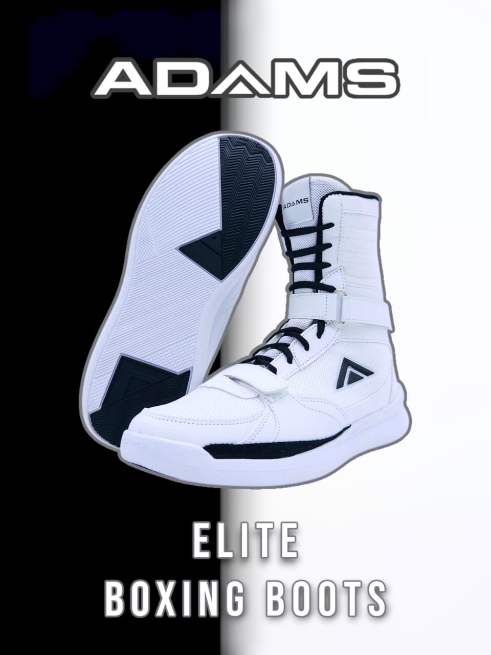 Adams Elite Boxing Boots – White Edition - Sports Fusion Shop